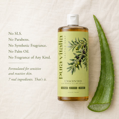 Unscented Castile Soap Body Wash 32 Oz