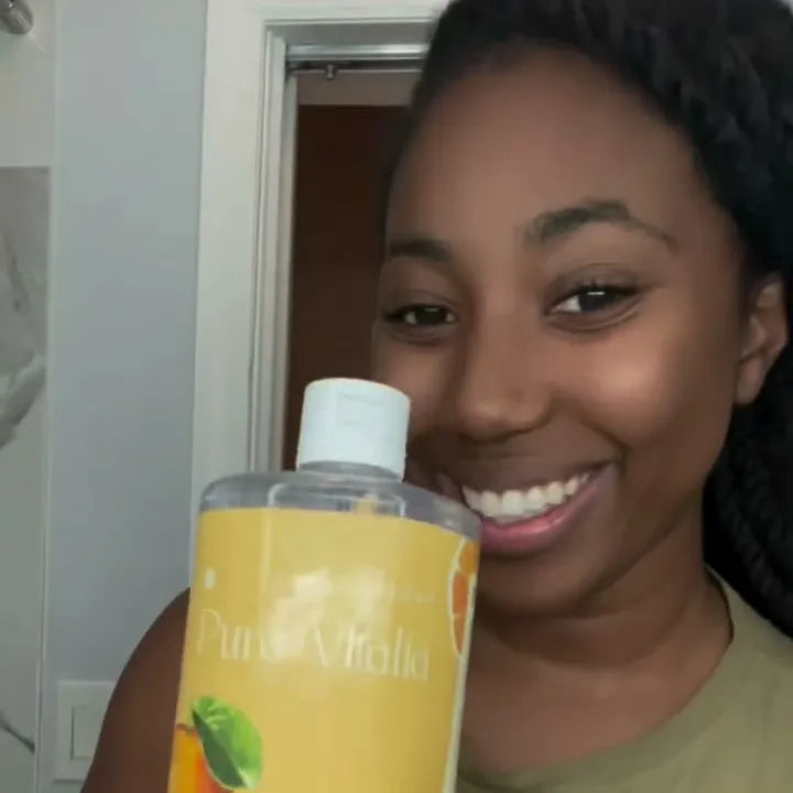 @honeyy.li holding Pura Vitalia castile soap